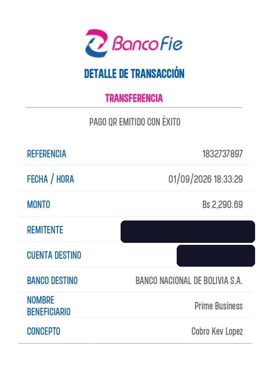 Comprobante Banco Fie · QR