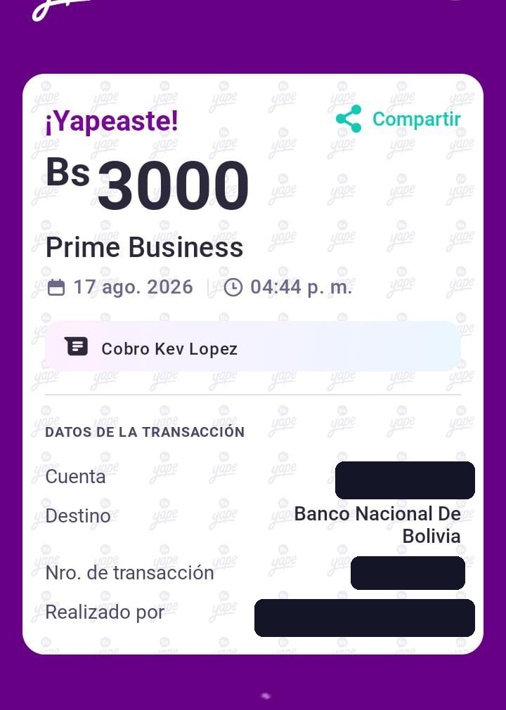 Comprobante Yape